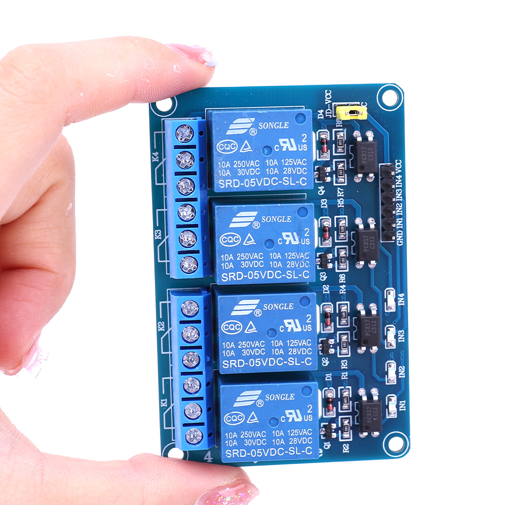 Relay Module 4 Channel - Płytka przekaźnikowa 4-kanałowa 5V 12V z