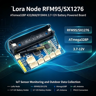 Lora Rfm95 - Nod LoRa 433/868/915MHz z RFM95/SX1276, ATmega328P