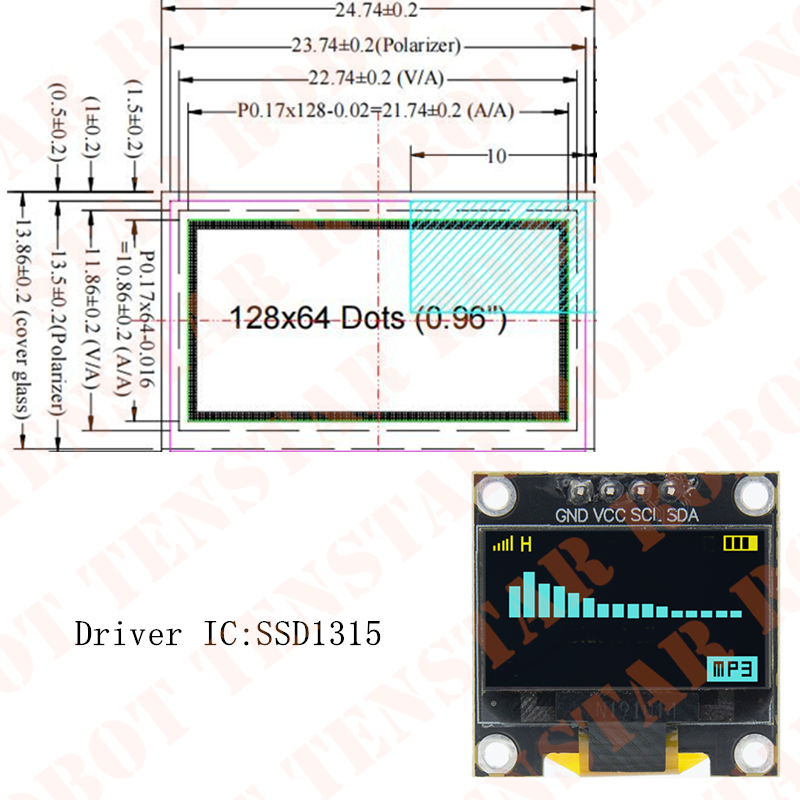TENSTAR 0,96 cala OLED SSD1306 – Ssd1306 recenzja i cena