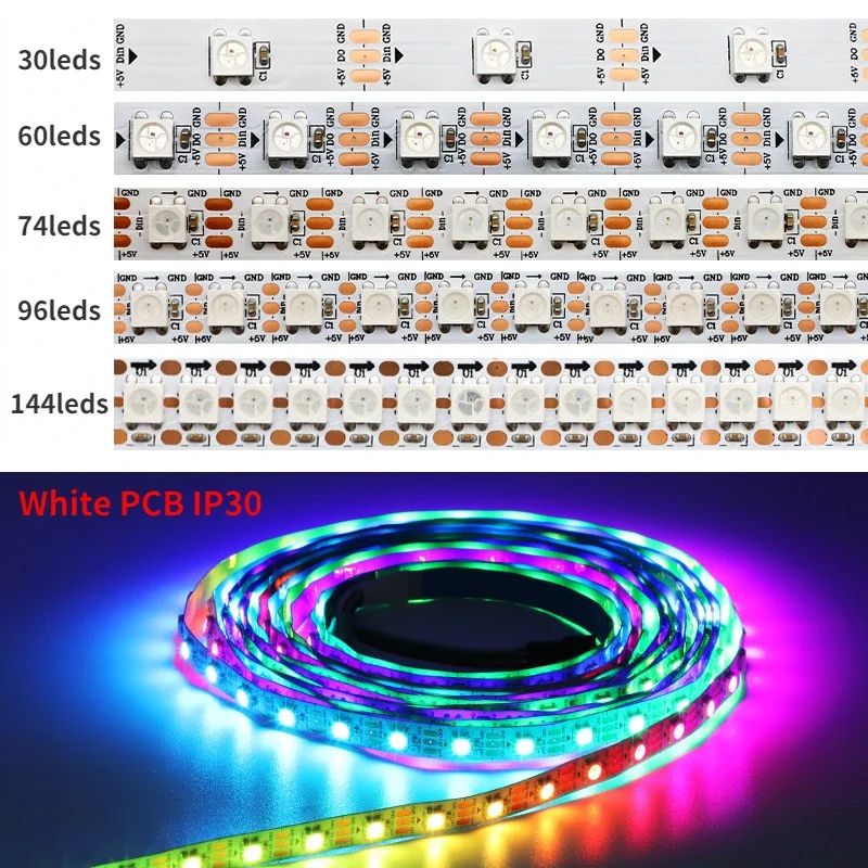 Inteligentna taśma LED WS2812B – Ws2812B Strip 5V recenzja i cena