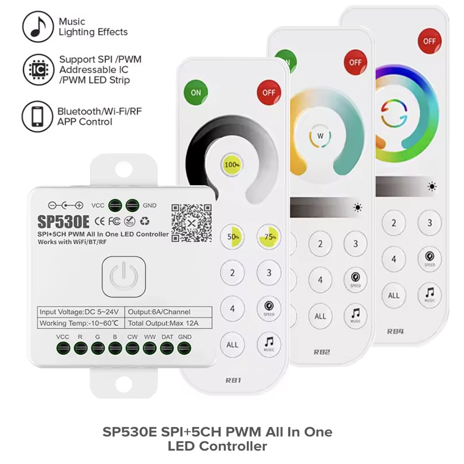 SP530E Uniwersalny Kontroler L – Ws2812B Strip 5V recenzja i cena