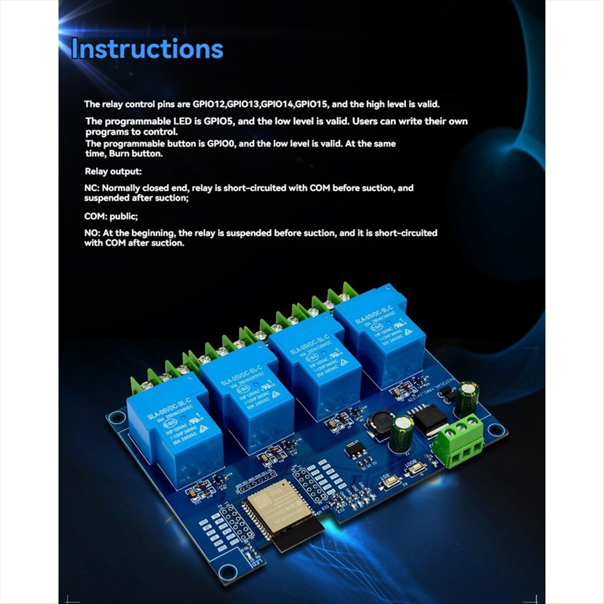(AD11) 4-kanałowy moduł przeka – Relay Module 4 Channel recenzja i cena